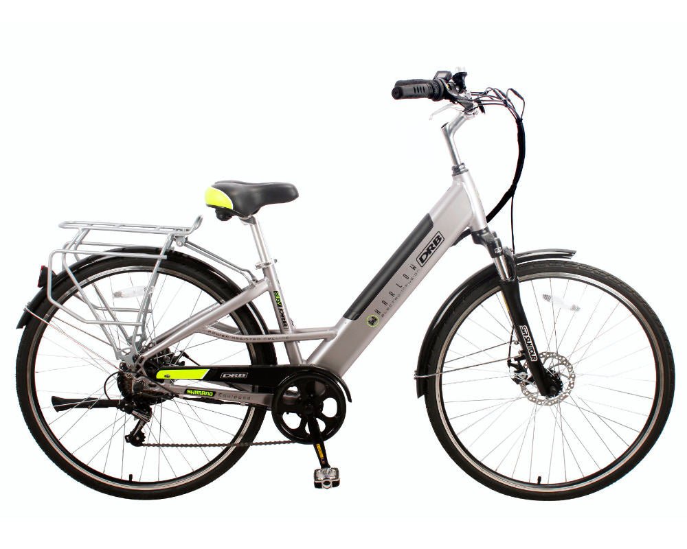 Dallingridge Harlow Step Through Electric Bike in Silver 250W Rear Hub Motor - JJ Adams Bikes