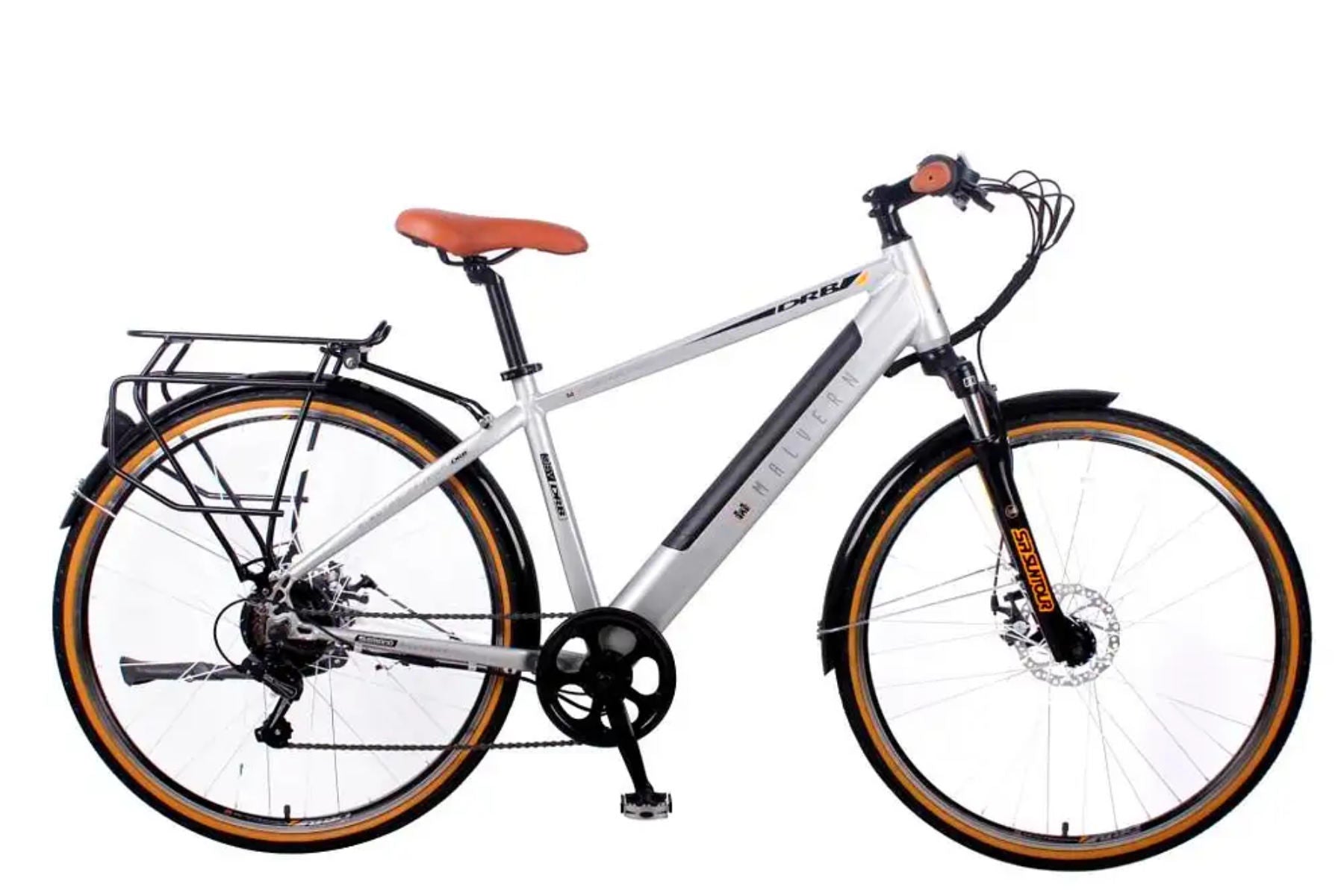 Dallingridge Malvern Electric Trekking Bike in Silver 250W Rear Hub Motor - JJ Adams Bikes